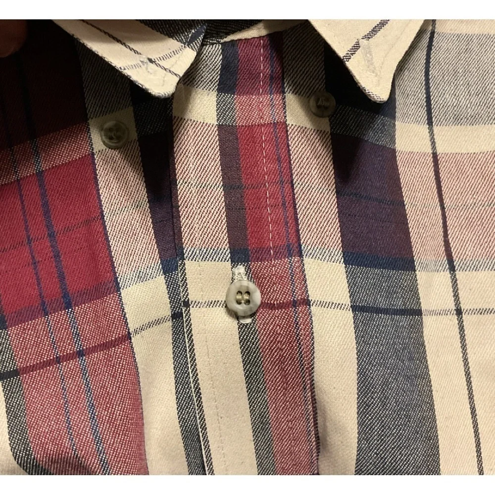 Twenty X Plaid Button Down Long Sleeve Shirt by Wrangler Size 15 1/2 X 34/35